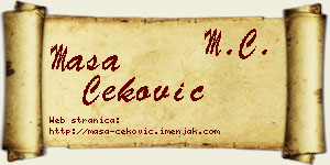 Maša Čeković vizit kartica